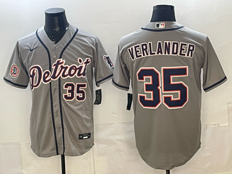 Men Detroit Tigers #35 Verlander white Game Nike MLB Jersey 2026007->customized mlb jersey->Custom Jersey